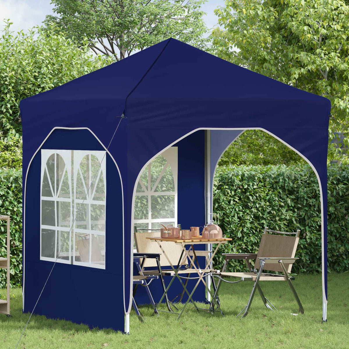 Vidaxl pop-up partytent 192 x 192 x 245 cm blauw