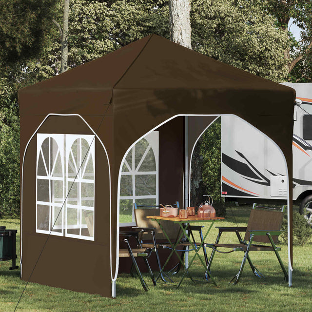 Vidaxl pop-up partytent 192 x 192 x 245 cm taupe