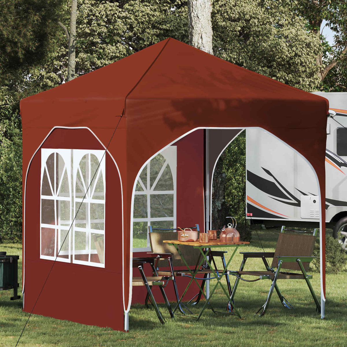 Vidaxl pop-up partytent 192 x 192 x 245 cm terracotta