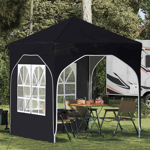 Vidaxl pop-up partytent 192 x 192 x 245 cm zwart