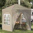 Vidaxl pop-up partytent 192 x 192 x 245 cm crèmekleurig
