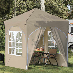 Vidaxl pop-up partytent 192 x 192 x 245 cm crèmekleurig