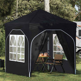 Vidaxl pop-up partytent 192 x 192 x 245 cm antraciet