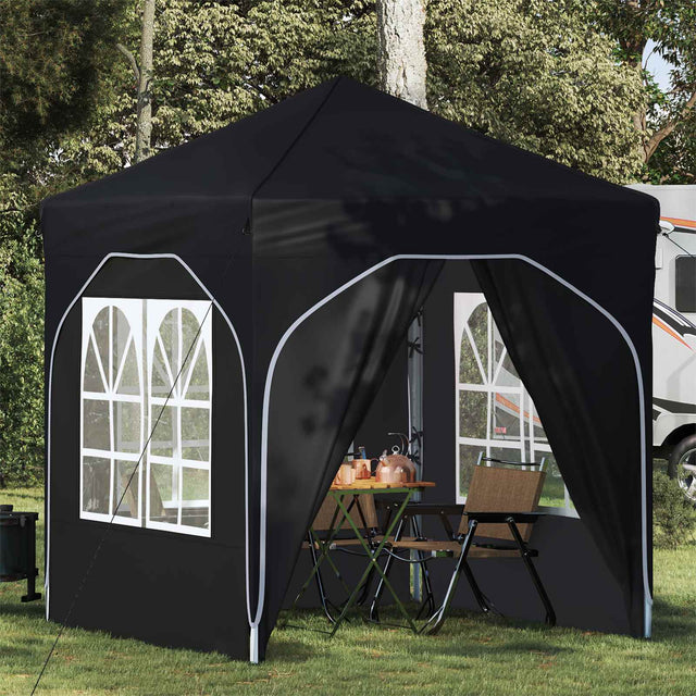 Vidaxl pop-up partytent 192 x 192 x 245 cm antraciet