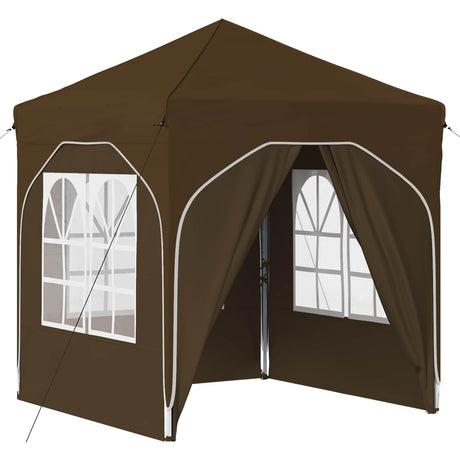 Vidaxl pop-up partytent 192 x 192 x 245 cm taupe