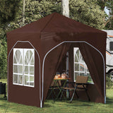 Vidaxl pop-up partytent 192 x 192 x 245 cm bruin