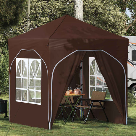 Vidaxl pop-up partytent 192 x 192 x 245 cm bruin