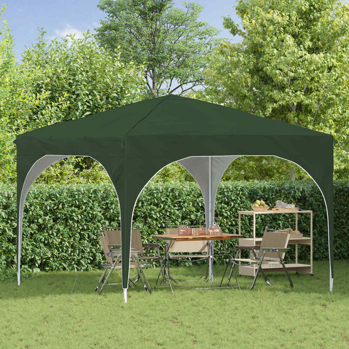 Vidaxl pop-up partytent 290 x 290 x 245 cm groen