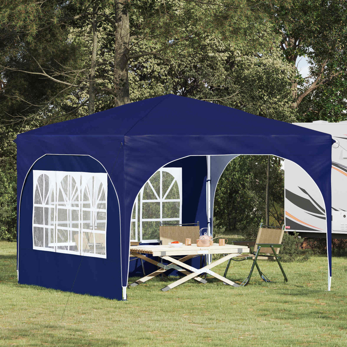 Vidaxl pop-up partytent 290 x 290 x 245 cm blauw