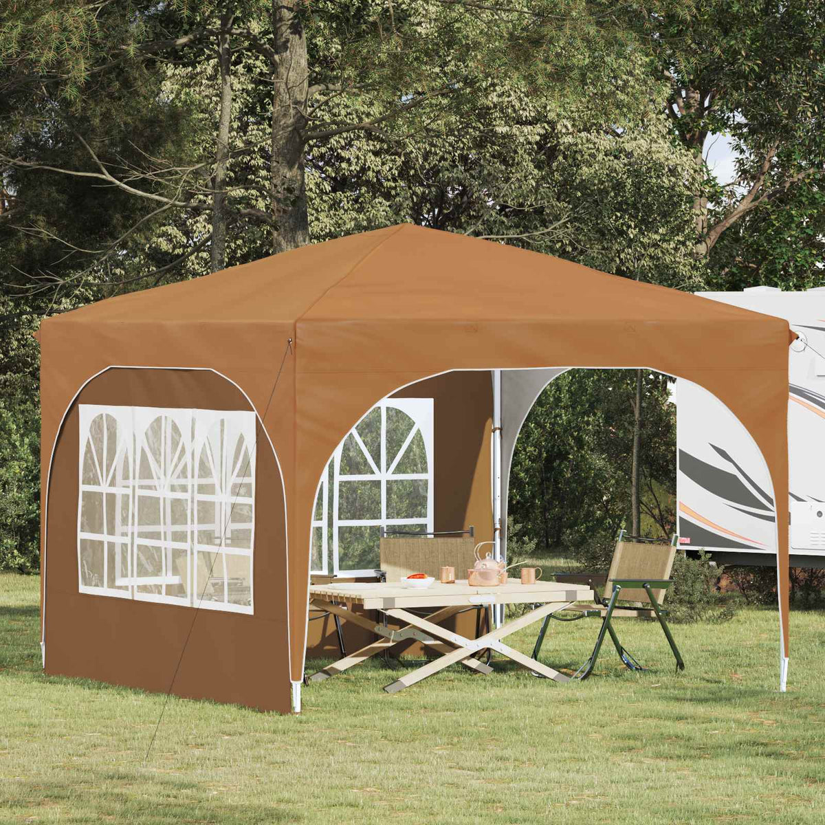 Vidaxl pop-up partytent 290 x 290 x 245 cm beige