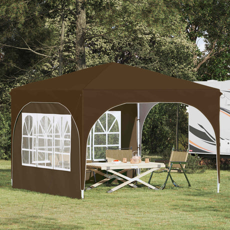 Vidaxl pop-up partytent 290 x 290 x 245 cm taupe