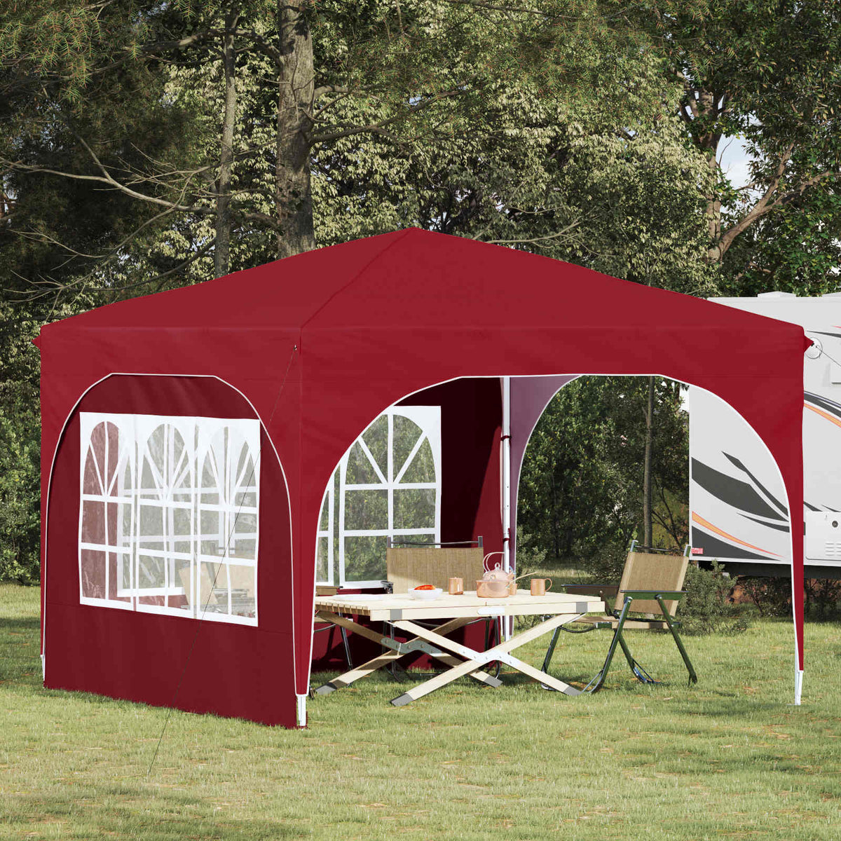 Vidaxl pop-up partytent 290 x 290 x 245 cm bordeauxrood