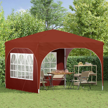 Vidaxl pop-up partytent 290 x 290 x 245 cm terracotta