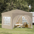 Vidaxl pop-up partytent 290 x 290 x 245 cm crèmekleurig