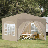 Vidaxl pop-up partytent 290 x 290 x 245 cm crèmekleurig