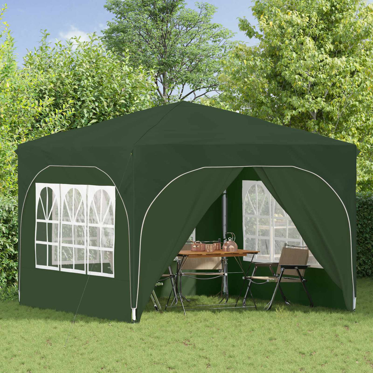 Vidaxl pop-up partytent 290 x 290 x 245 cm groen
