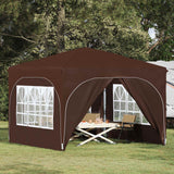 Vidaxl pop-up partytent 290 x 290 x 245 cm bruin