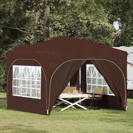 Vidaxl pop-up partytent 290 x 290 x 245 cm bruin