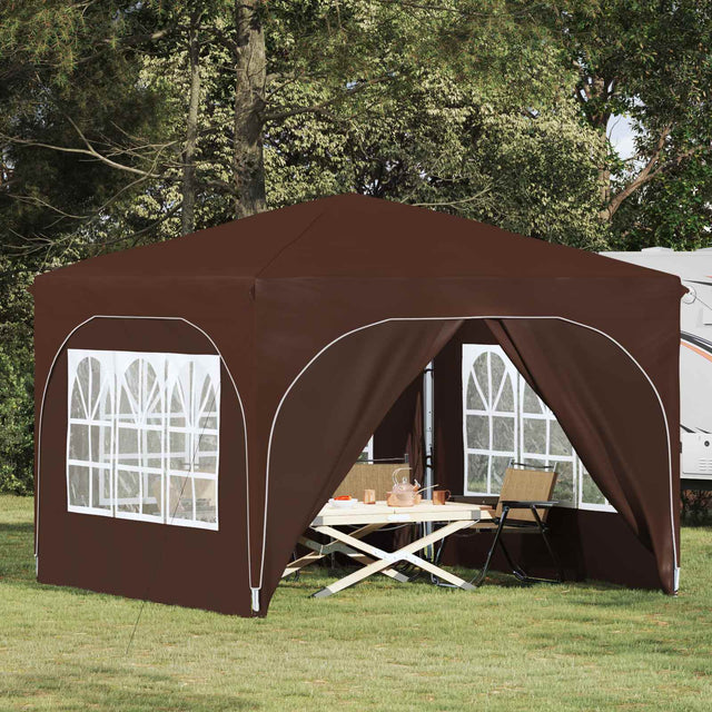 Vidaxl pop-up partytent 290 x 290 x 245 cm bruin