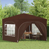 Vidaxl pop-up partytent 290 x 290 x 245 cm bruin