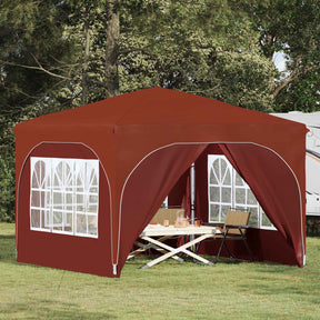 Vidaxl pop-up partytent 290 x 290 x 245 cm terracotta