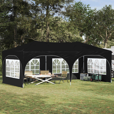 Vidaxl pop-up partytent 575 x 288 x 245 cm antraciet oxford stof
