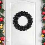 Vidaxl kerstbal kransen 2 st zwart 33 x 33 x 7 cm polystyreen