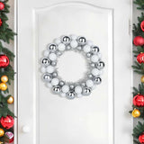 Vidaxl kerstbal kransen 2 st wit en zilver 33 x 33 x 7 cm polystyreen