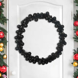 Vidaxl kerstbal guirlande led's zwart 186 cm polystyreen