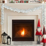 Vidaxl kerstbal guirlande led's wit 186 cm polystyreen