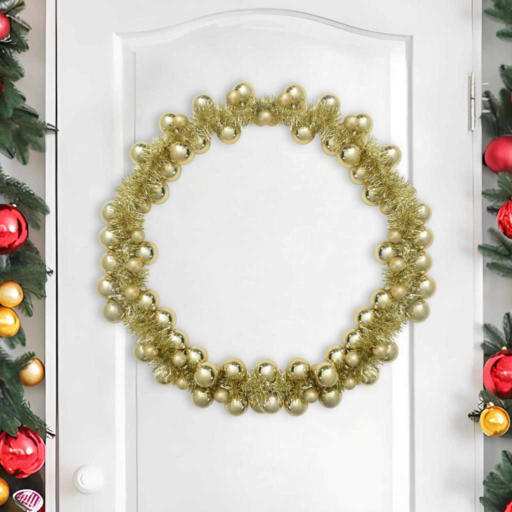 Vidaxl kerstbal guirlande led's goud 186 cm polystyreen