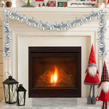 Vidaxl kerstbal guirlande led's zilver 186 cm polystyreen