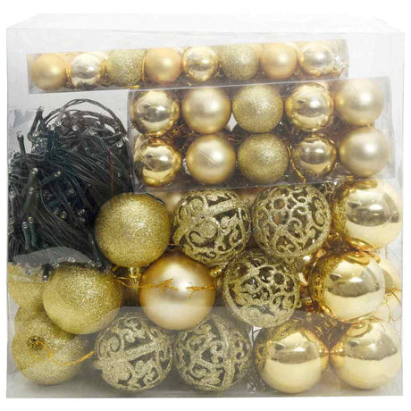 Vidaxl kerstbal set 120 st 300 led's warmwit ø 6 cm