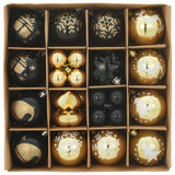 Vidaxl kerstbal set 40 st zwart en goud ø 6 cm kunststof