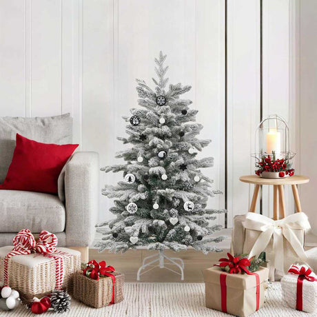 Vidaxl kerstbal set 40 st zwart en wit ø 6 cm kunststof