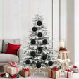 Vidaxl kerstbal set xl 9 st zwart ø 15 cm kunststof