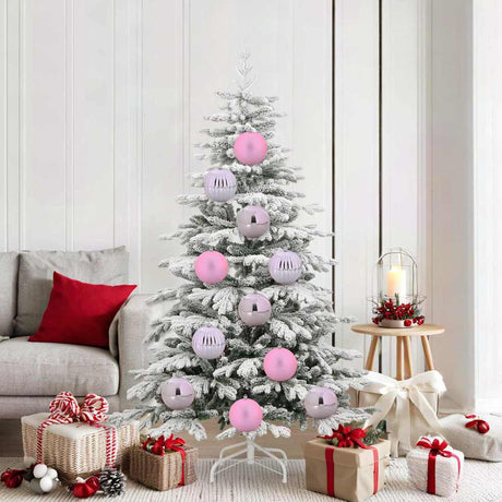 Vidaxl kerstbal set xl 9 st roze ø 15 cm kunststof