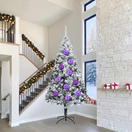 Vidaxl kerstbal set xxl 4 st lila ø 20 cm kunststof