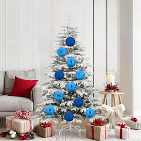 Vidaxl kerstbal set xl 9 st blauw ø 15 cm kunststof