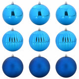 Vidaxl kerstbal set xl 9 st blauw ø 15 cm kunststof