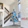 Vidaxl kerstbal set xxl 3 st blauw ø 25 cm kunststof