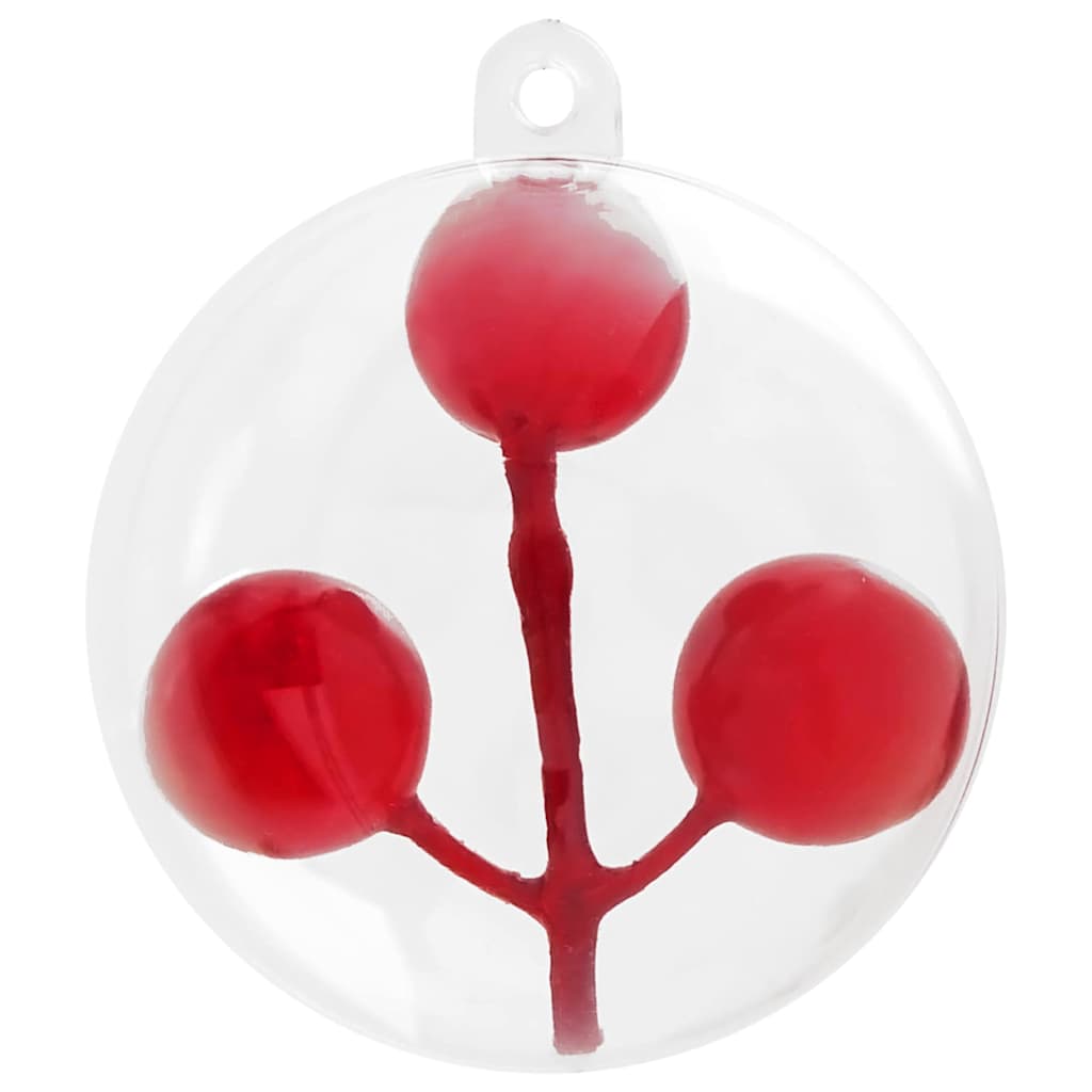Vidaxl kerstbal set 200 st transparant ø 5 cm kunststof
