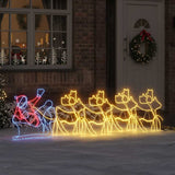 Vidaxl kerstversiering 1224 led's multikleur 69 x 79 cm pvc