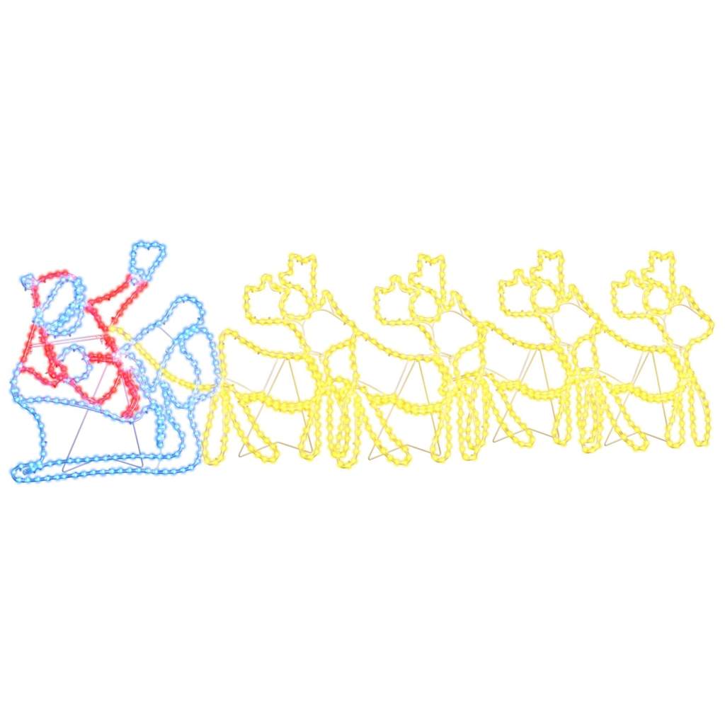 Vidaxl kerstversiering 1224 led's multikleur 69 x 79 cm pvc