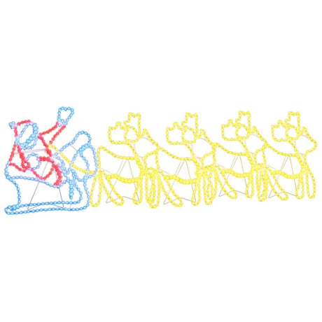 Vidaxl kerstversiering 1224 led's multikleur 69 x 79 cm pvc