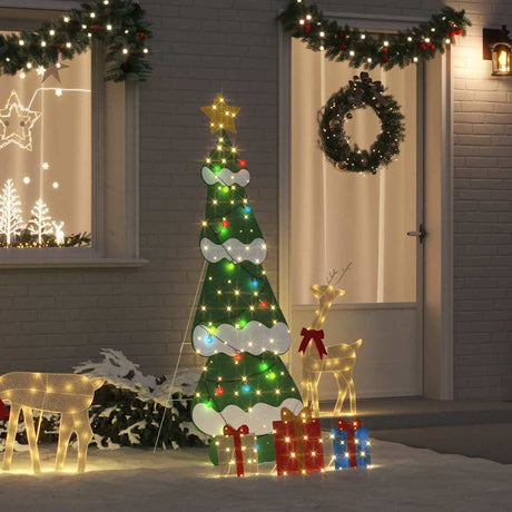 Vidaxl verlichte kerstboom met 3 cadeau dozen 2d warm wit meerkleurig