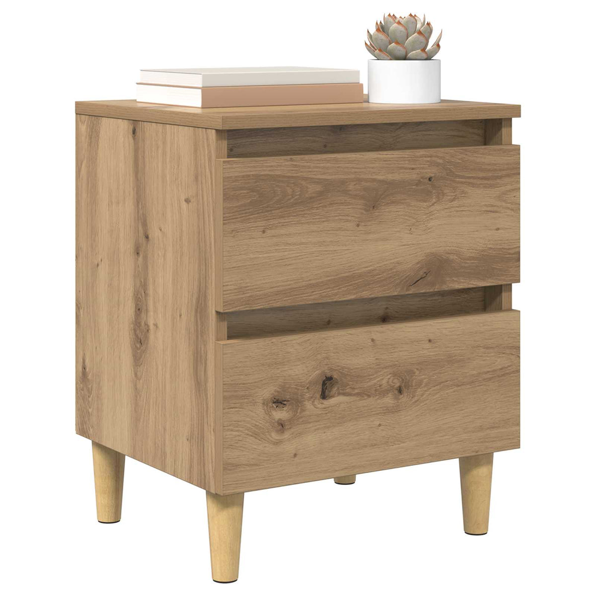 Vidaxl bedkast artisan eiken 40 x 35 x 50 cm bewerkt hout