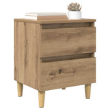 Vidaxl bedkast artisan eiken 40 x 35 x 50 cm bewerkt hout
