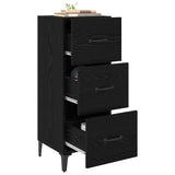 Vidaxl dressoir zwart eiken 34,5 x 34 x 90 cm bewerkt hout