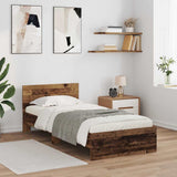 Vidaxl bedframe met hoofdeinde oud hout 100 x 200 cm bewerkt hout